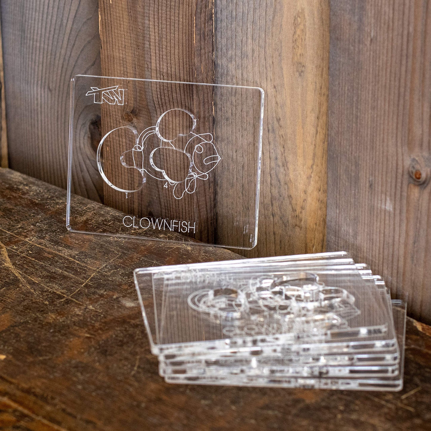 Clownfish - Acrylic Router Inlay Templates for Precise Wood Inlays, Designs by Tarter Woodworking (MLIS) Multiple Layer Inlay System, Guaranteed to Work with Router Inlay kit, Made in USA