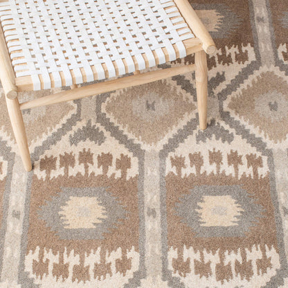 SAFAVIEH Area Rug 8x10 - Wyndham Collection - Large - Natural & Multi, Handmade Wool, Modern Design, Ideal for Living Room, Bedroom, Office, Dining Space (WYD720A)