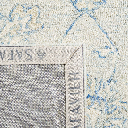 SAFAVIEH Micro-Loop Collection 10' x 14' BlueBeige MLP535M Handmade Premium Wool Living Room Dining Bedroom Area Rug