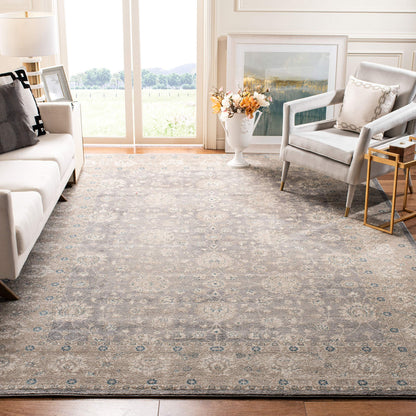 SAFAVIEH Sofia Collection Area Rug - 10' x 14', Light Grey & Beige, Vintage Oriental Distressed Design, Non-Shedding & Easy Care, Ideal for High Traffic Areas in Living Room, Bedroom (SOF330B)