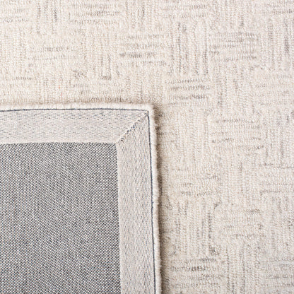 SAFAVIEH Area Rug 8x10 - Micro-Loop Collection - Large - Light Grey & Ivory, Handmade Wool, Ideal for Living Room, Bedroom, Office, Dining Space (MLP537F)