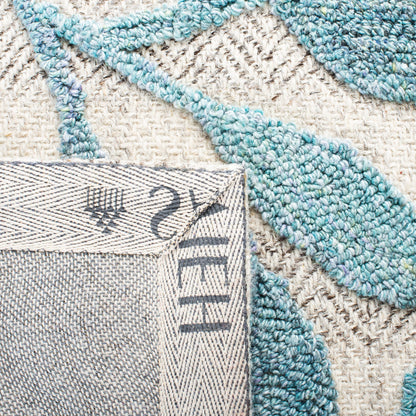 SAFAVIEH South Hampton Collection 8' x 10' Blue SHA302M Handmade Botanical Wool Area Rug