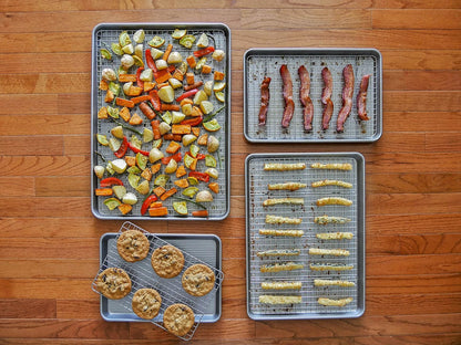 USA Pan X-Large Bakeable Nonstick Cooling Rack, XL, Stainless Steel