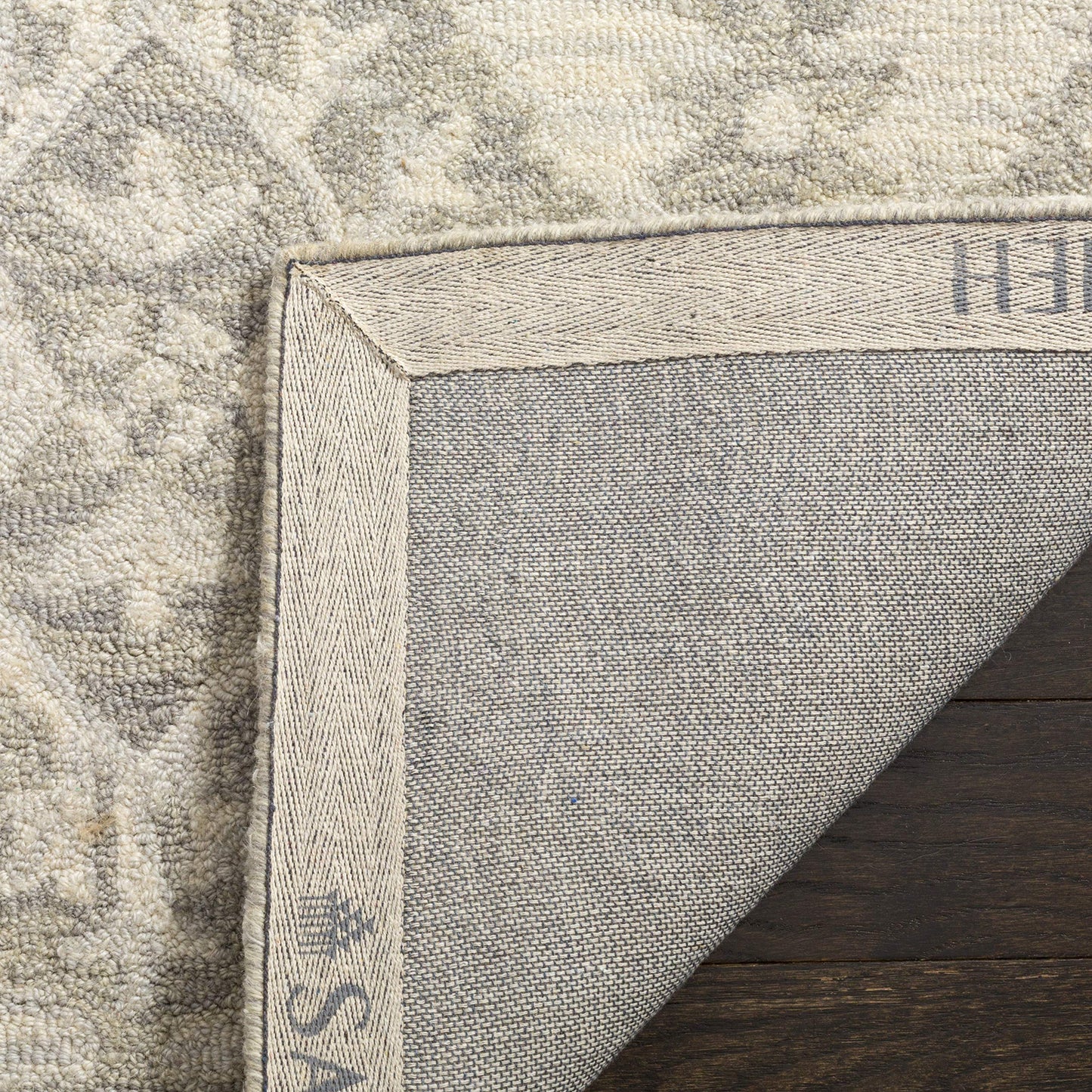SAFAVIEH Area Rug 8x10 - Micro-Loop Collection - Large - Light Grey, Handmade Wool, Trellis Pattern, Ideal for Living Room, Bedroom, Office, Dining Space (MLP210A)