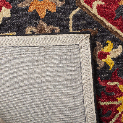 SAFAVIEH Area Rug 8x10 - Aspen Collection - Large - Charcoal & Cream, Handmade Wool, Boho Design, Ideal for Living Room, Bedroom, Office, Dining Space (APN511H)