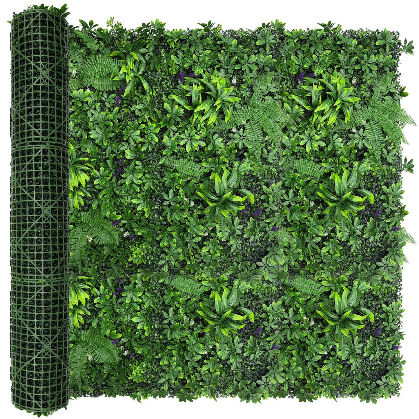 DOPGIB Artificial Green Boxwood Grass Wall Roll: 60"x128"(53.5 SQFT) UV Protected Ivy Privacy Hedge Fence Screen for Chain Link Fences Panel Indoor,Outdoor Patio Balcony & Garden