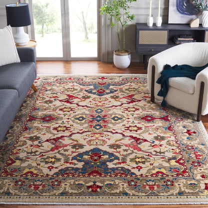 SAFAVIEH Area Rug 8x10 - Kashan Collection - Large - Ivory & Taupe, Traditional Oriental Design, Non-Shedding & Easy Cleaning, Ideal for Living Room, Bedroom, Office, Dining Space (KSN307A)