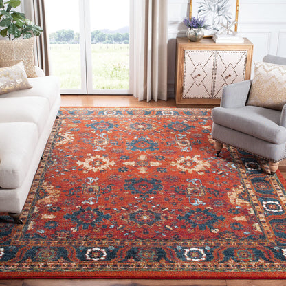 SAFAVIEH Vintage Hamadan Collection Area Rug - 9' Square, Taupe, Traditional Persian Design, Non-Shedding & Easy to Clean, Ideal for Living Room, Bedroom, Dining Space (VTH214T)