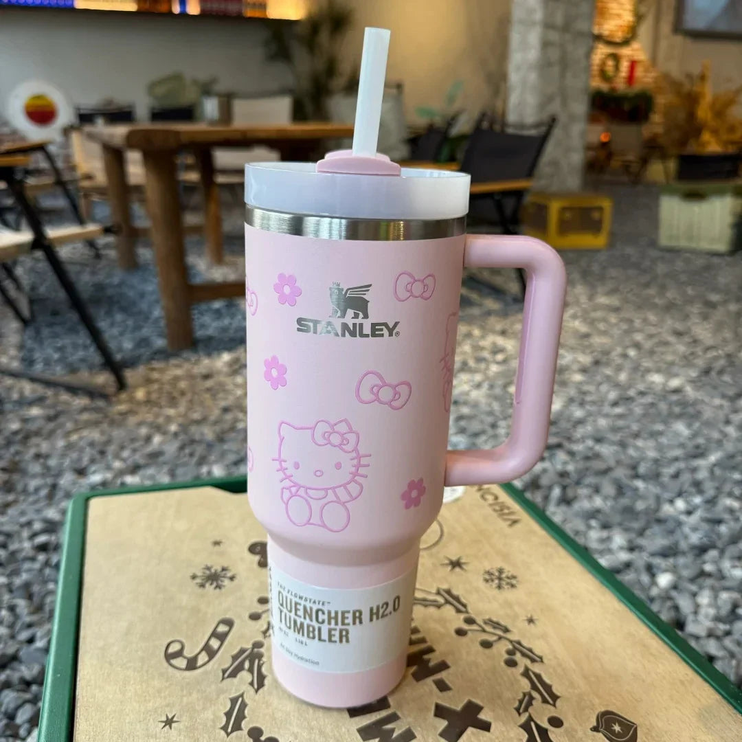 X PINK Stanley Quencher H2.0 Tumbler – 40 oz Travel Cup