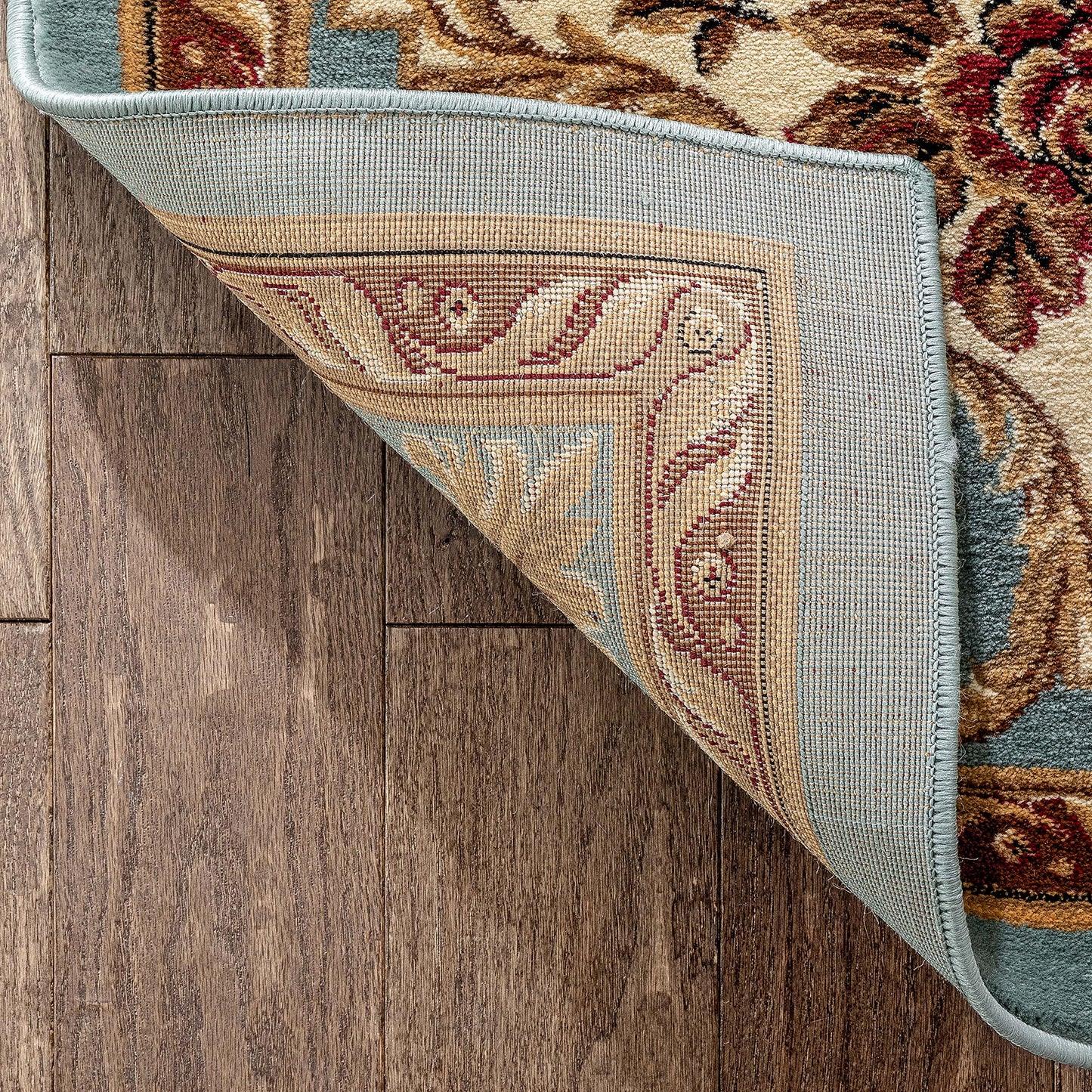 Well Woven Timeless Collection Le Petit Palais Light Blue 8x10 Luxurious Traditional French Medallion Oriental Area Rug Perfect for Living Room Bedroom or Dining Room Easy-to-Clean Durable Design