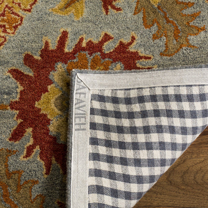 SAFAVIEH Heritage Collection 8' x 10' Charcoal / Multi HG420H Handmade Traditional Oriental Premium Wool Area Rug
