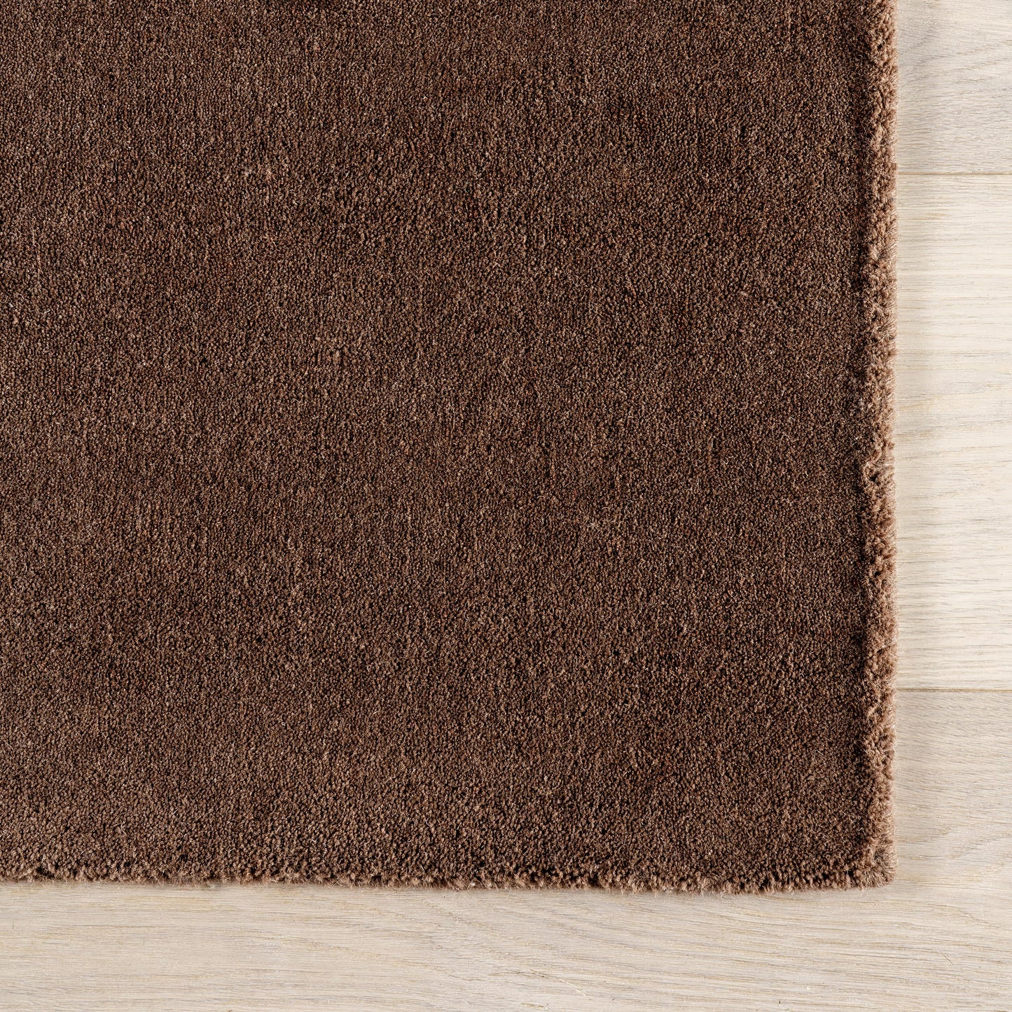 Rugs USA Maru Handmade, Dark Brown, 5' x 8', Solid, Wool, Soft and Cozy, High Traffic, Stain Resistant, Easy Clean, Durable Area Rug for Bedroom, Living Room, Dining Space, Den, Foyer, Entryway