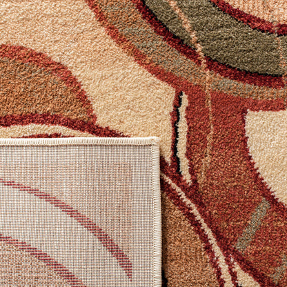 SAFAVIEH Lyndhurst Collection Area Rug - 8' x 11', Ivory & Multi, Mid-Century Modern Design, Non-Shedding & Easy Care, Ideal for High Traffic Areas in Living Room, Bedroom (LNH225A)